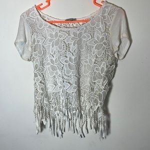 Charlotte Russe flower lace top